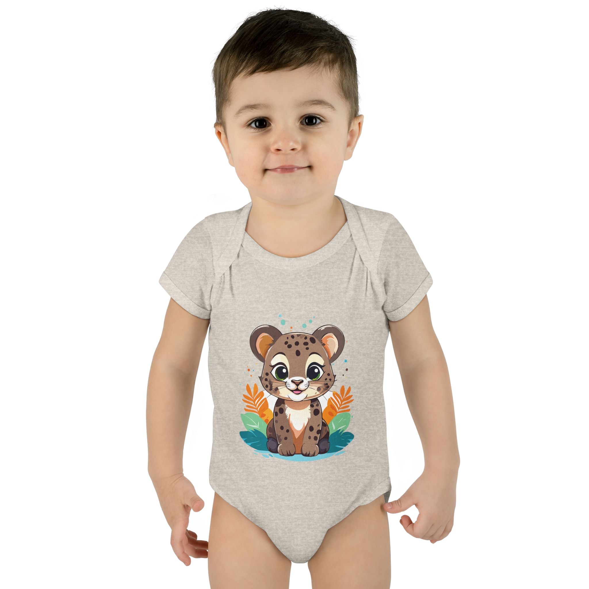 Cute Cheetah Baby Bodysuit — Adorable Infant Onesie with Safari Cat Design
