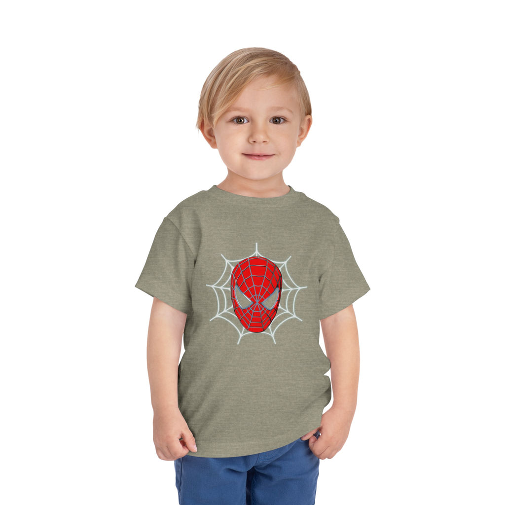 Spider Mask Toddler Tee — Cute Web Hero Graphic Shirt
