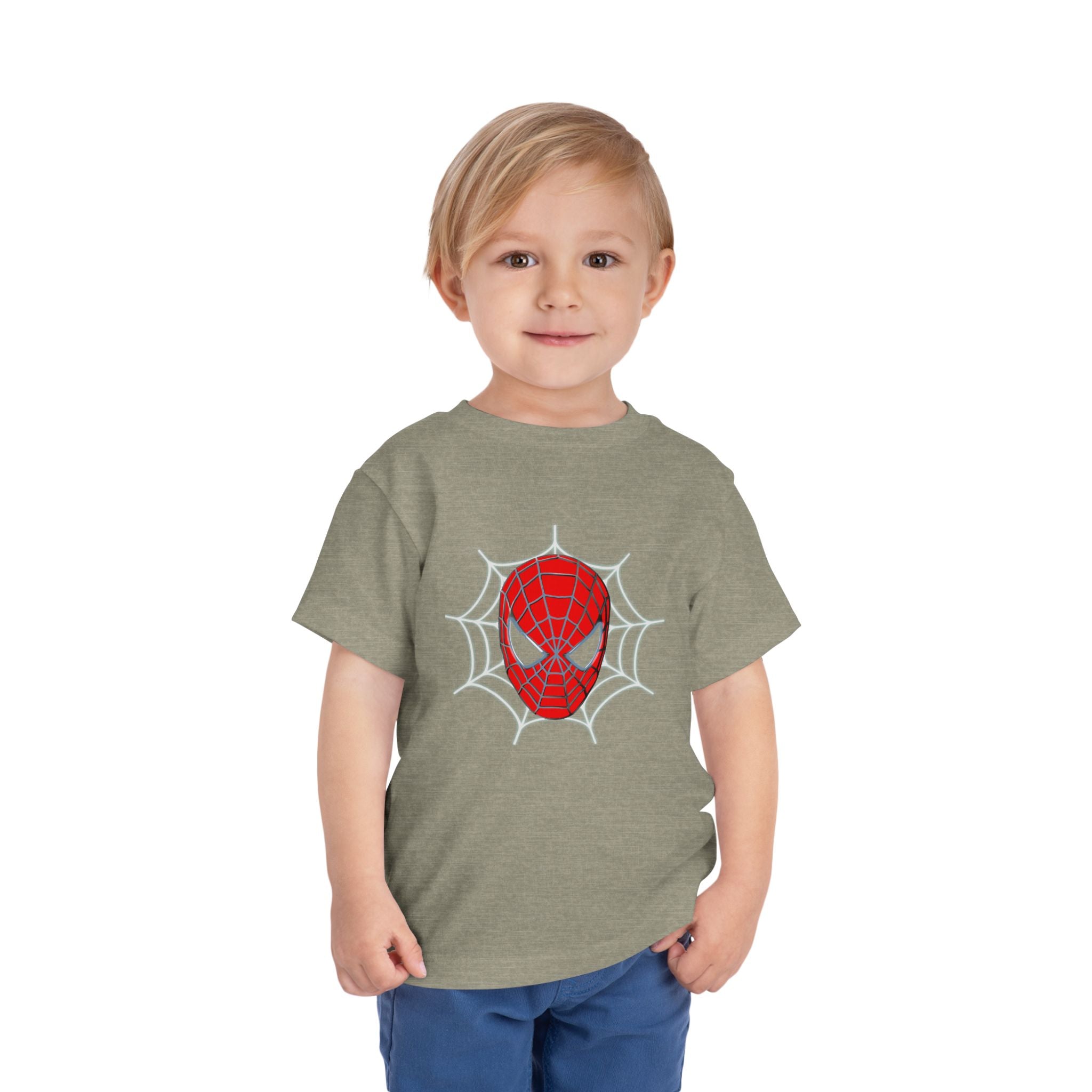 Spider Mask Toddler Tee — Cute Web Hero Graphic Shirt