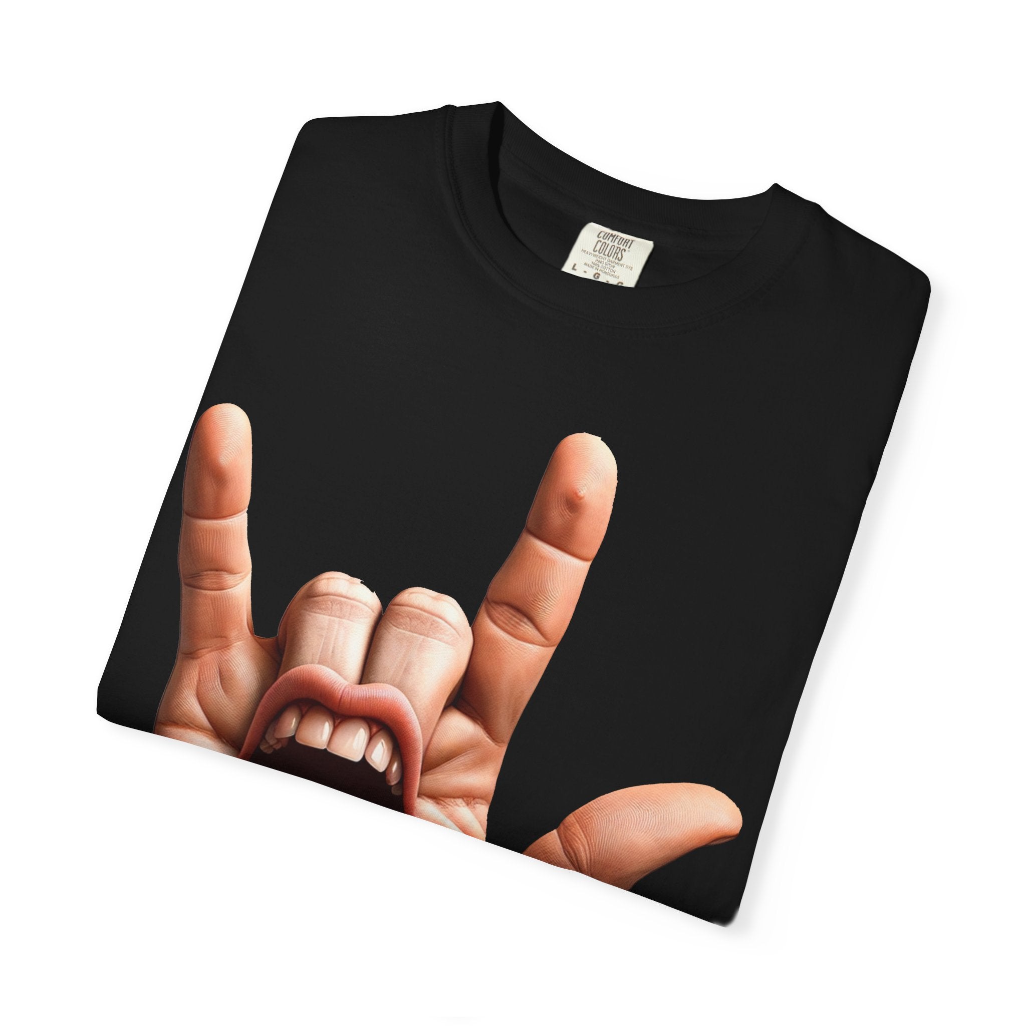 Graphic T-Shirt — Rock Hand Tongue Design