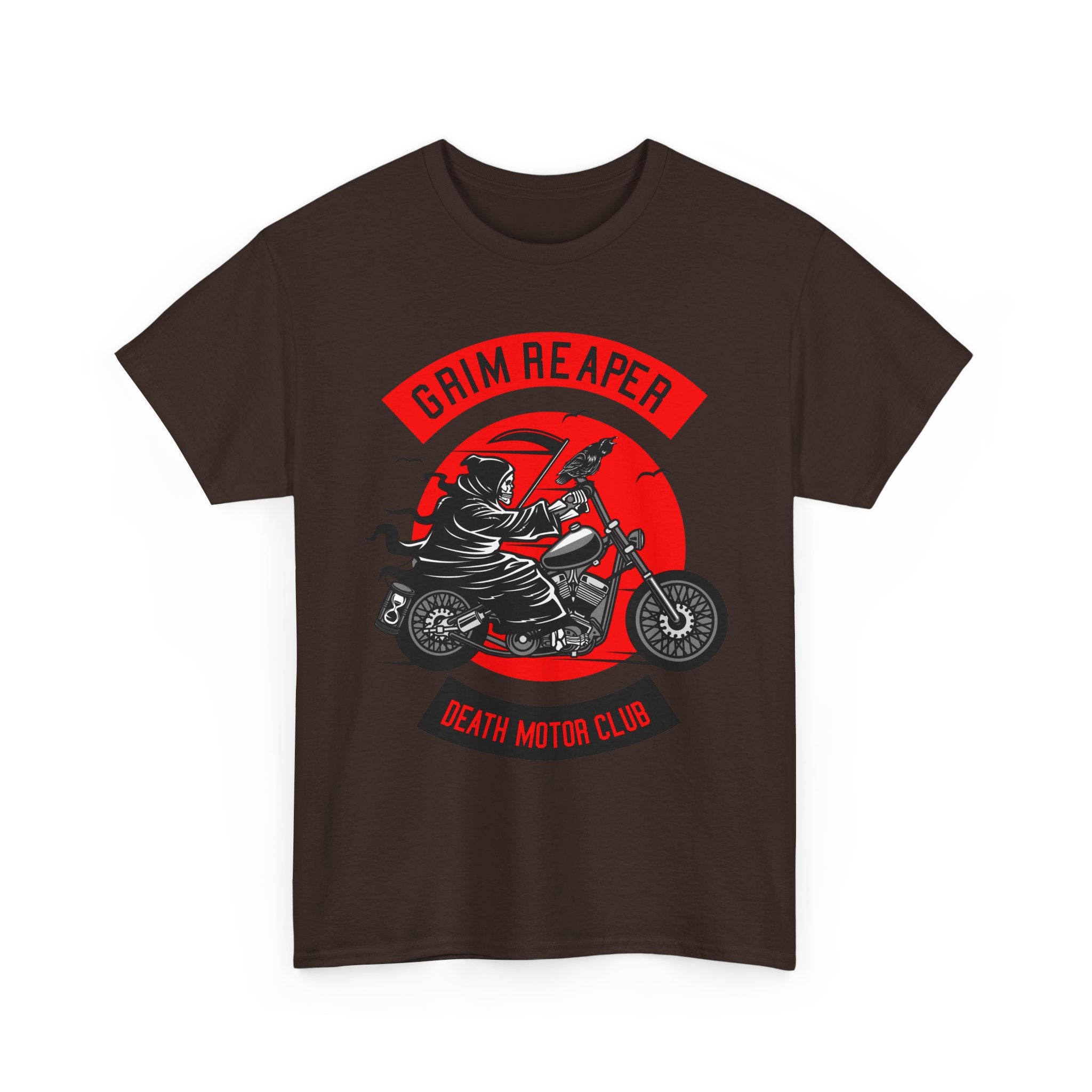 Grim Reaper Motor Club Tee — Biker Skull Motorcycle T‑Shirt