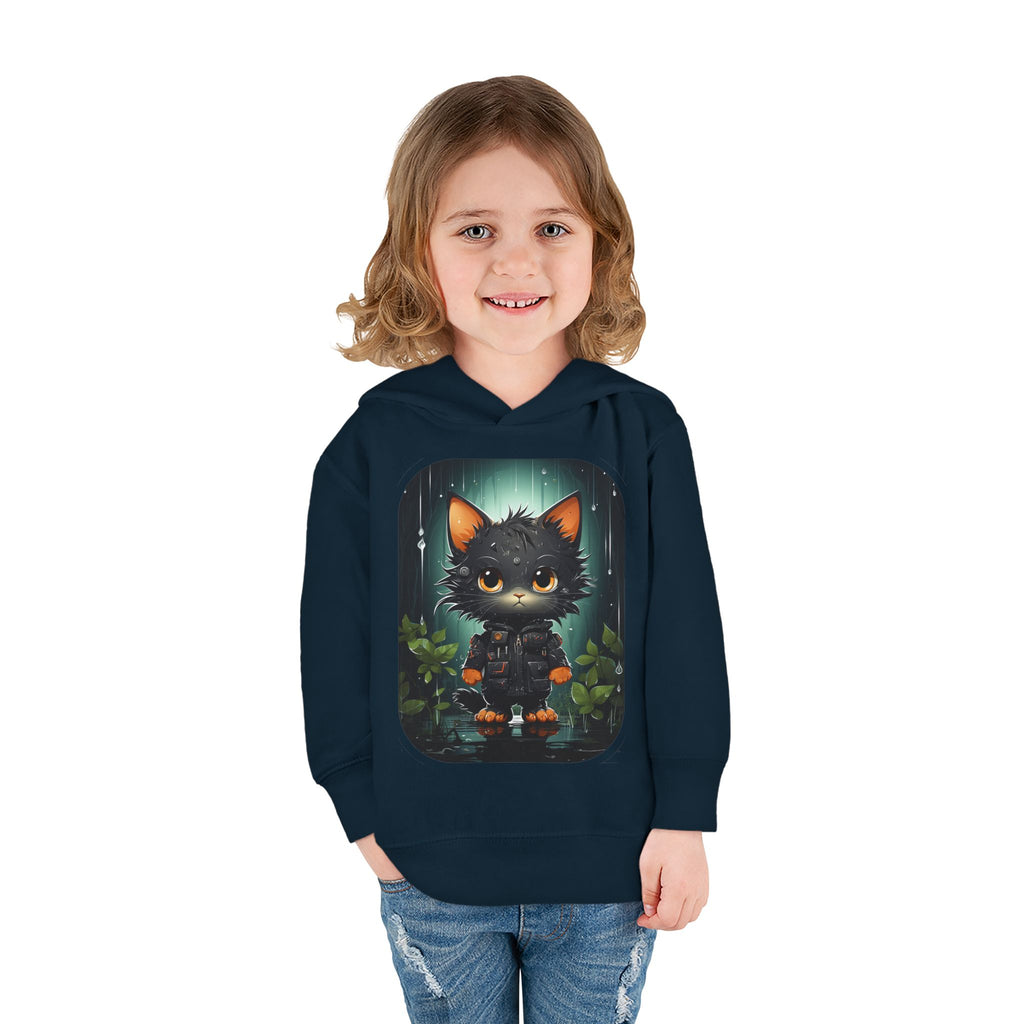 Toddler Hoodie — Cute Forest Black Cat Pullover