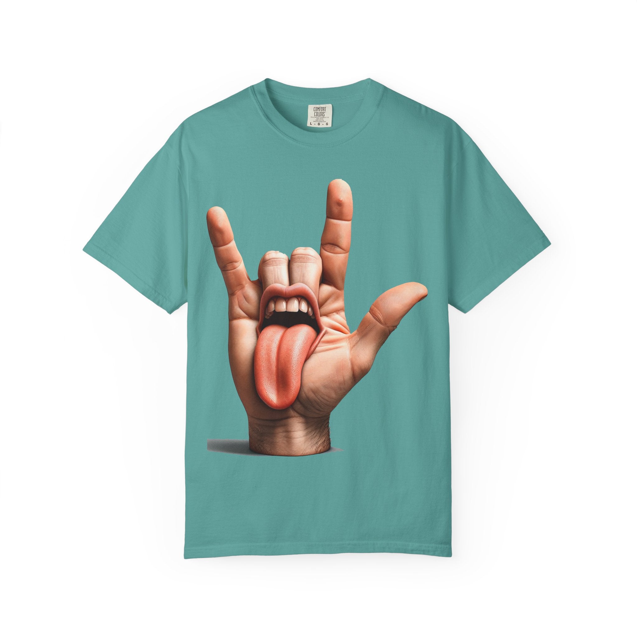 Graphic T-Shirt — Rock Hand Tongue Design