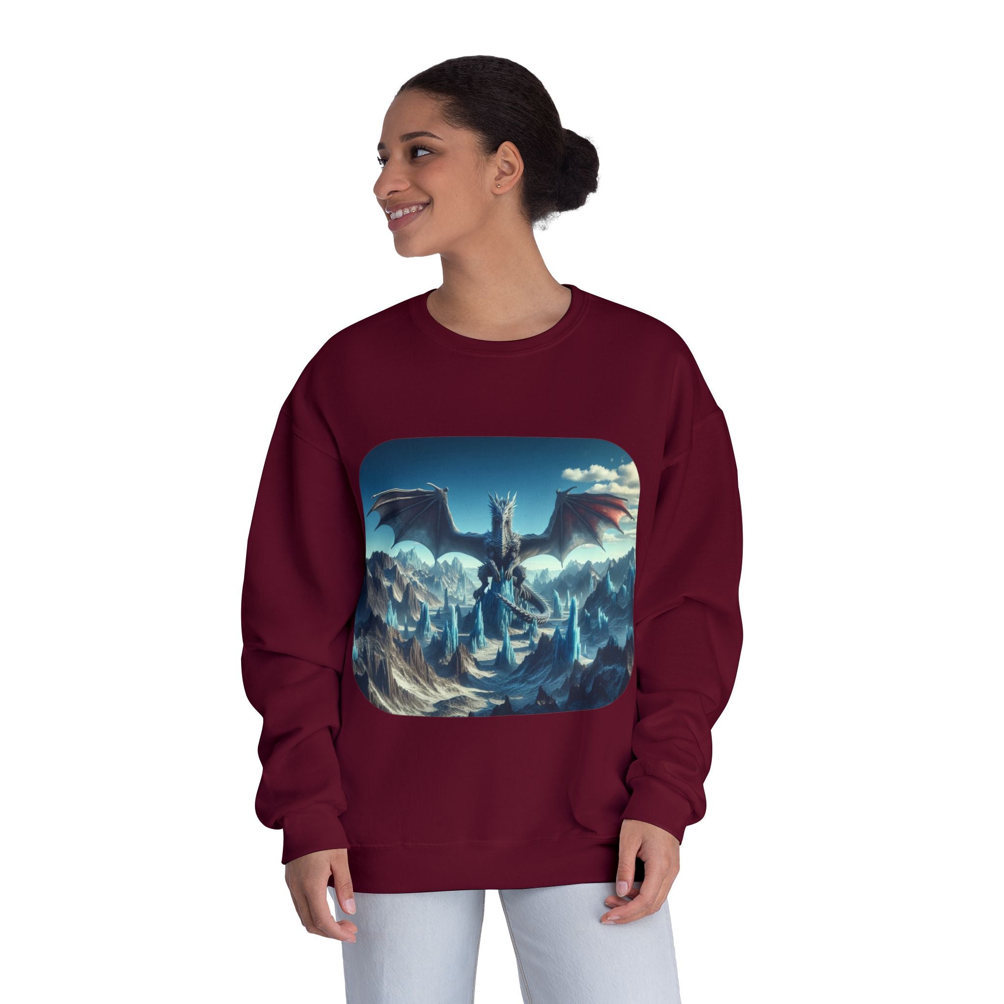 Dragon Graphic Crewneck Sweatshirt — Eye‑Catching Mythical Design
