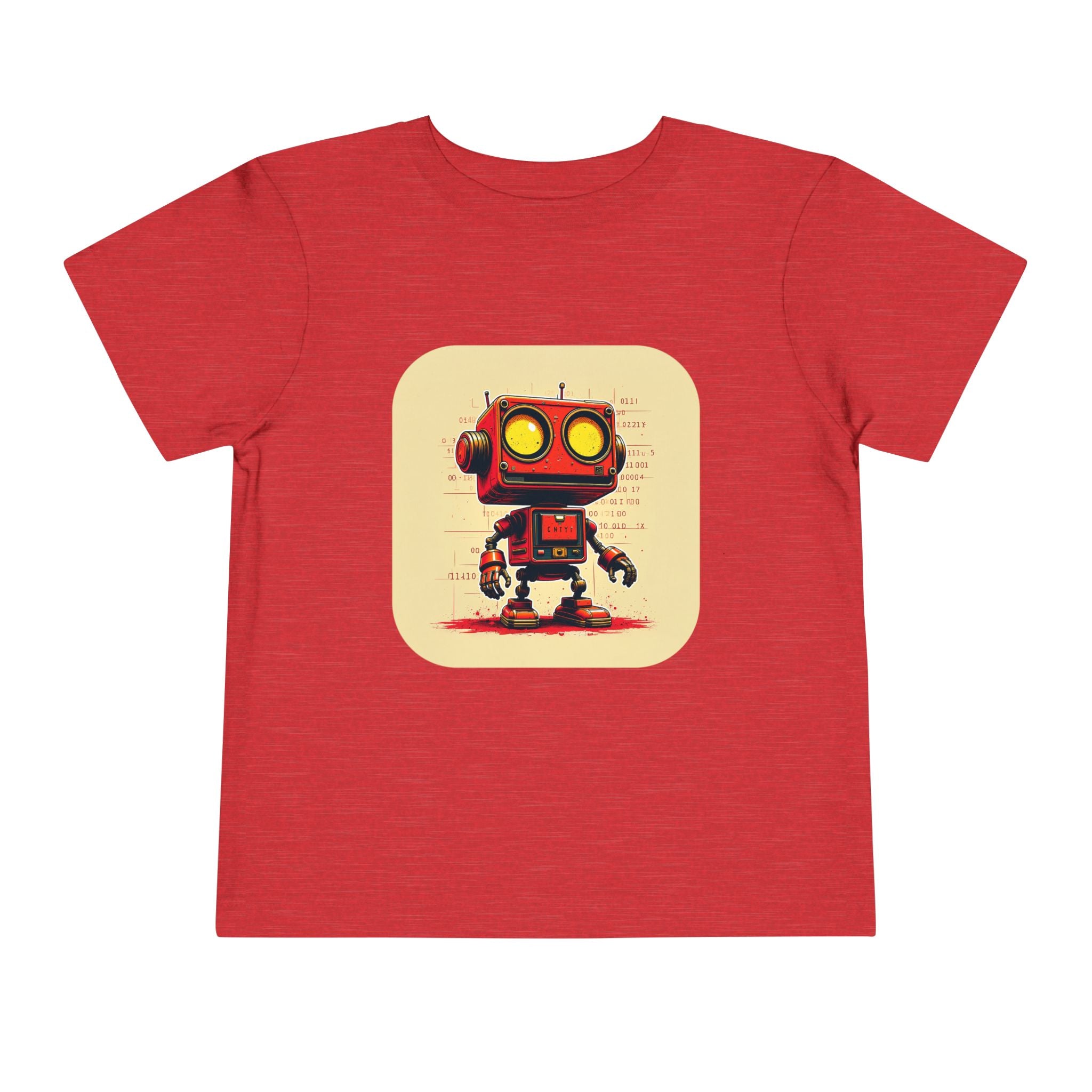 Retro Red Robot Toddler Tee — Cute Vintage Robot Graphic Shirt