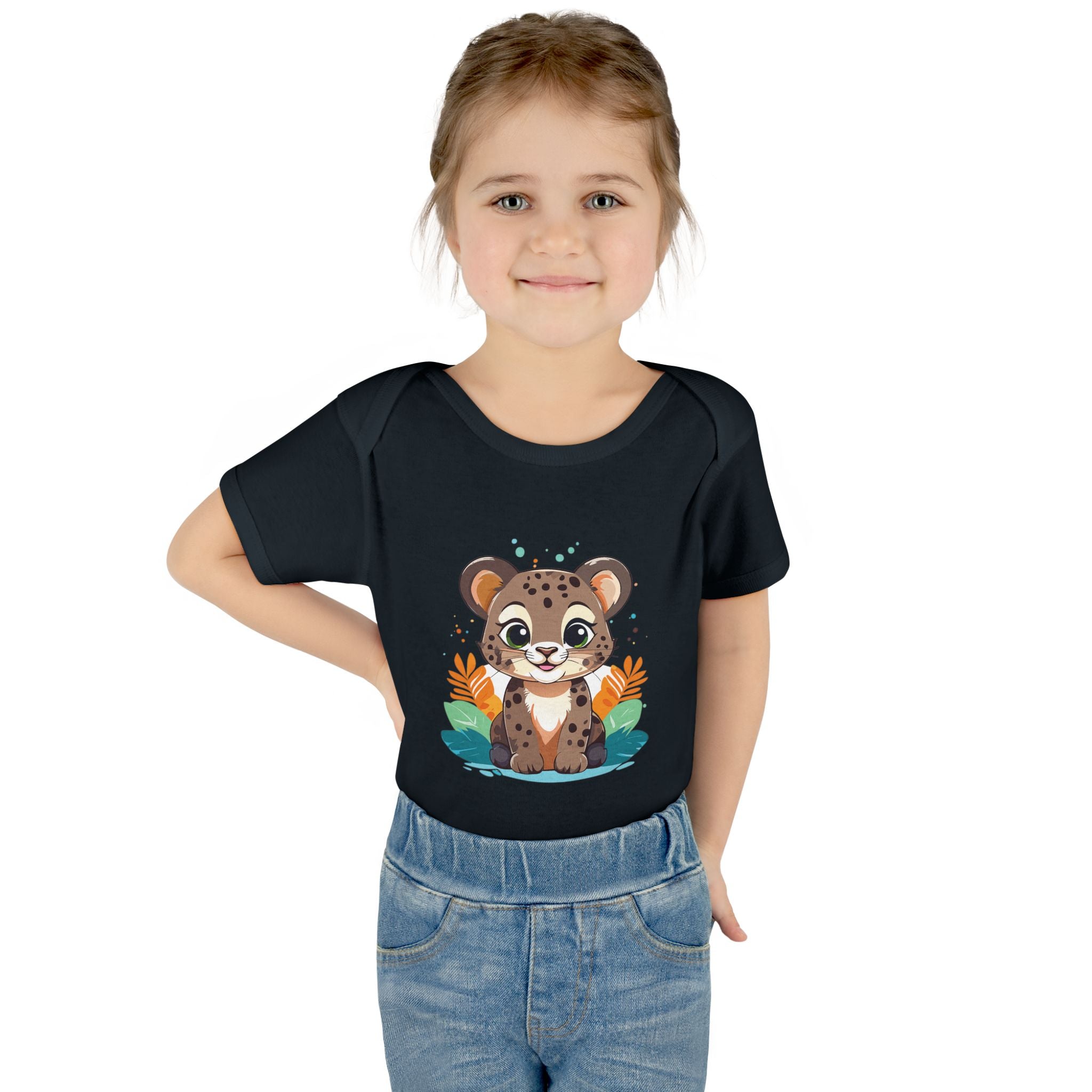 Cute Cheetah Baby Bodysuit — Adorable Infant Onesie with Safari Cat Design