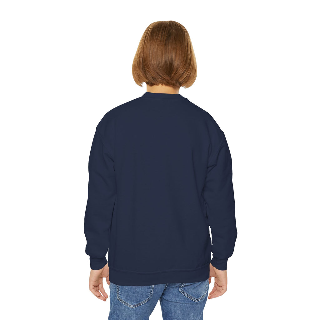 Youth Crewneck Sweatshirt — Neon Mushroom Fantasy Graphic