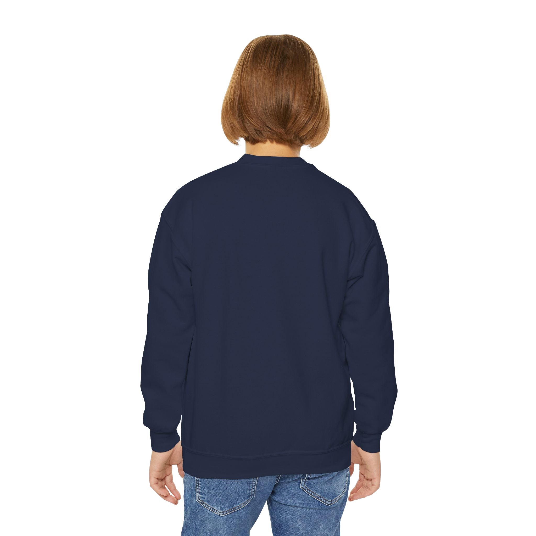 Youth Crewneck Sweatshirt — Neon Mushroom Fantasy Graphic
