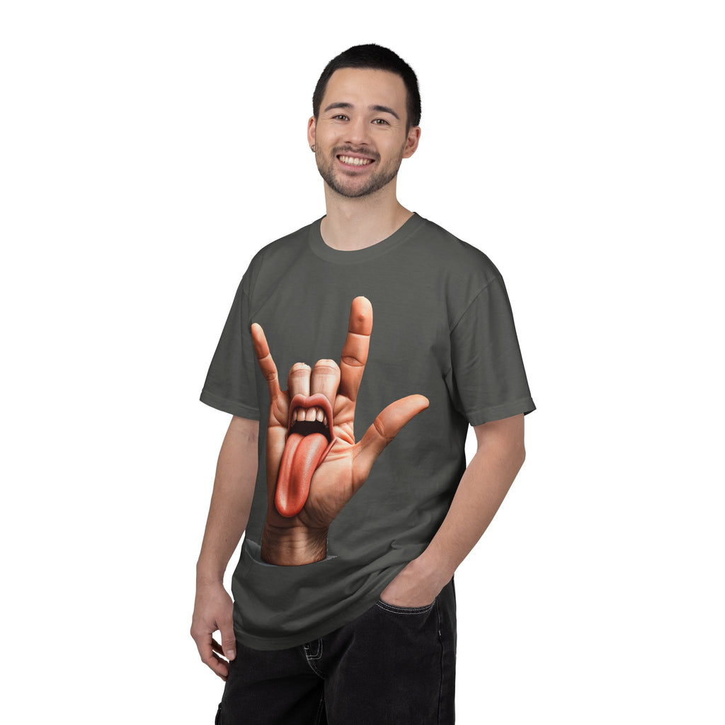 Graphic T-Shirt — Rock Hand Tongue Design