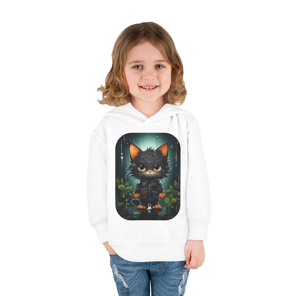Toddler Hoodie — Cute Forest Black Cat Pullover