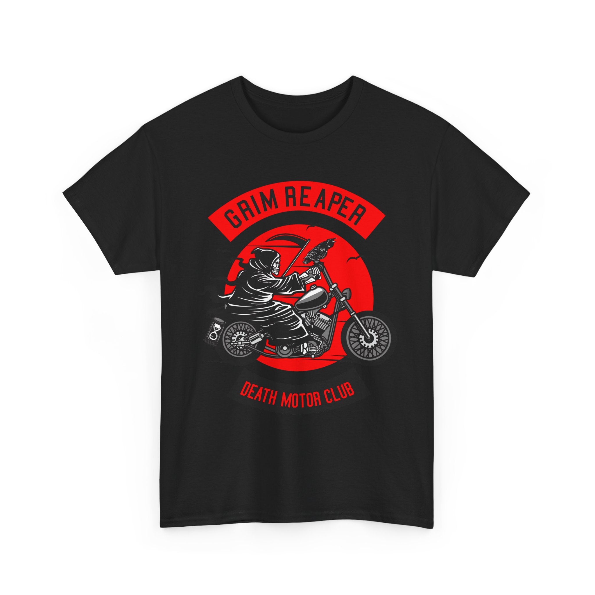 Grim Reaper Motor Club Tee — Biker Skull Motorcycle T‑Shirt