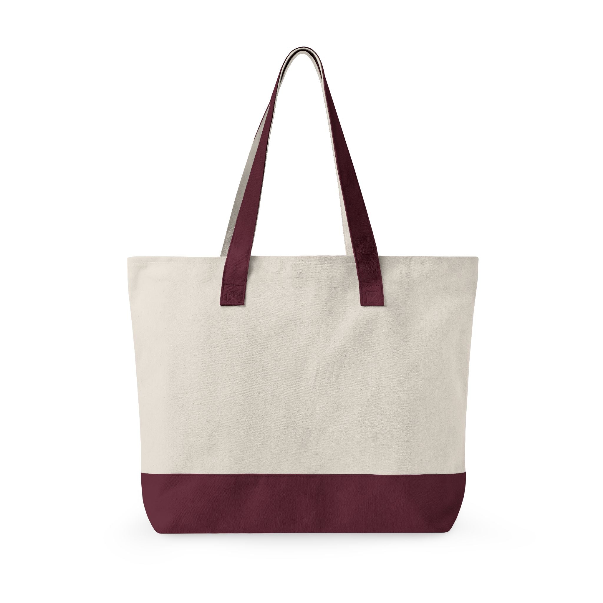 Canvas Tote Bag — Colorful Frog Watercolor Design, Zippered Beach & Market Tote