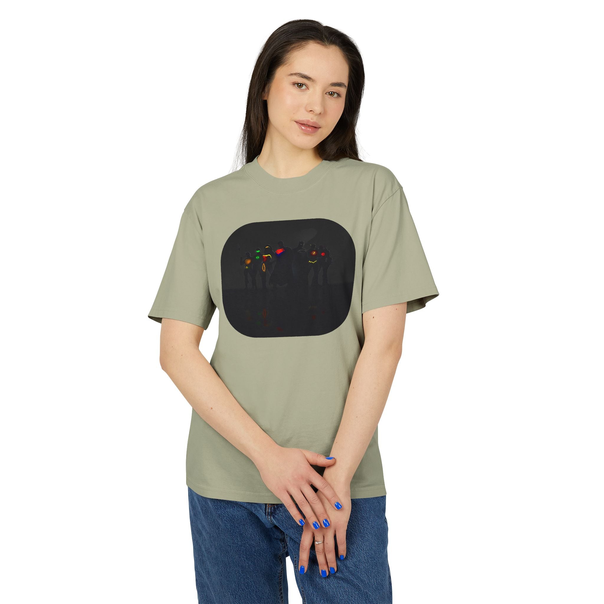 Retro Night Lights Tee — Neon Silhouette Graphic Shirt