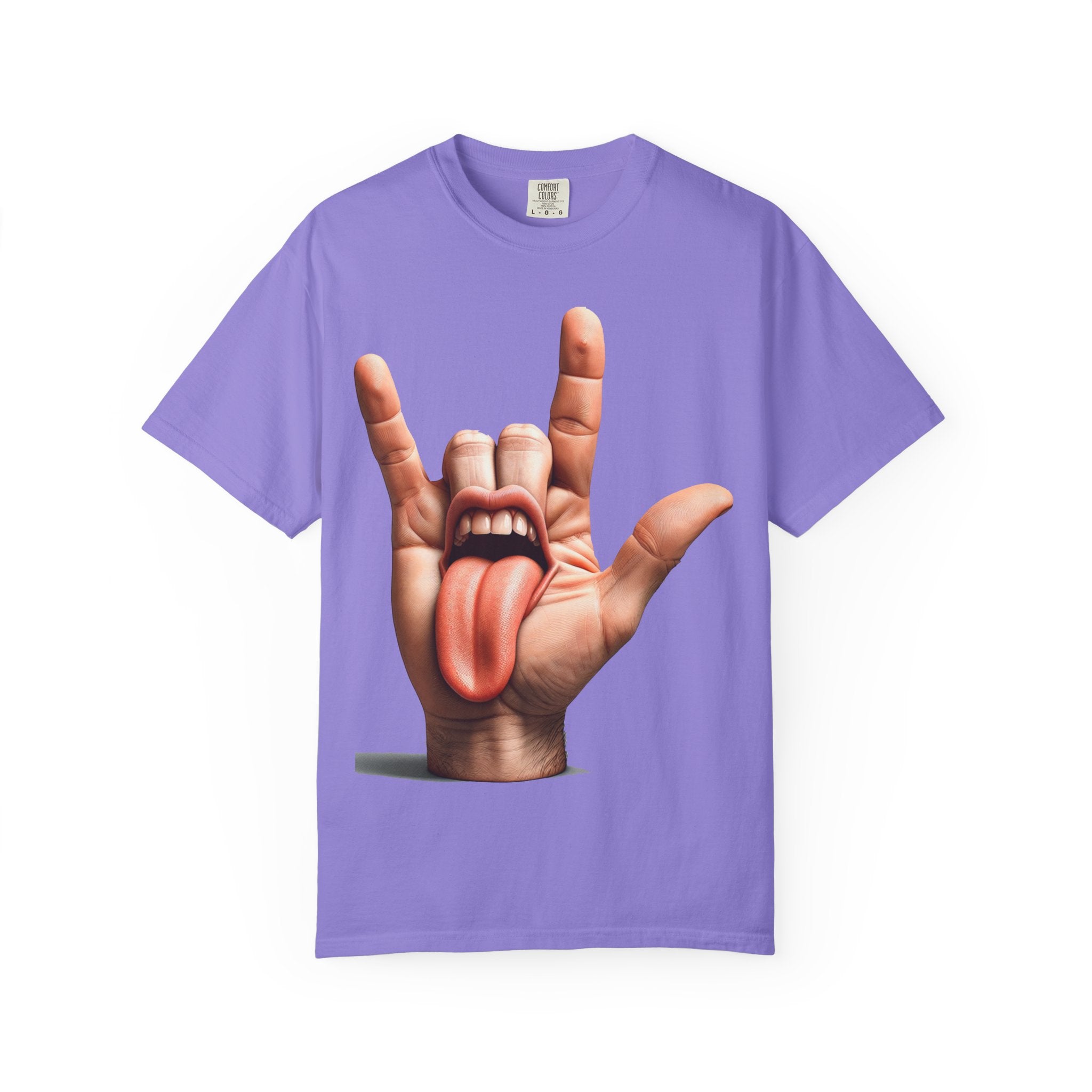 Graphic T-Shirt — Rock Hand Tongue Design