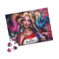 Harlequin Girl Pop Art Puzzle — 'Daddy's Lil Monster' Character Jigsaw