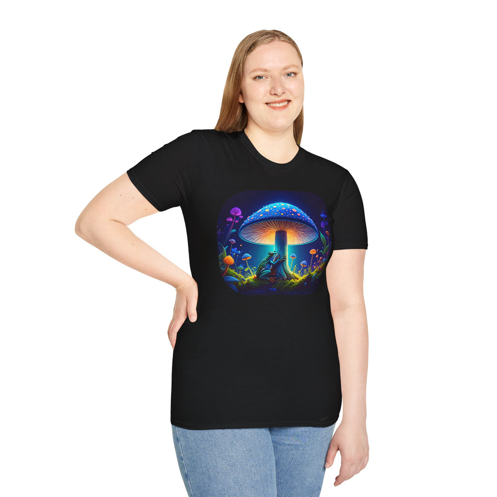 Psychedelic Mushroom Nightscape T-Shirt
