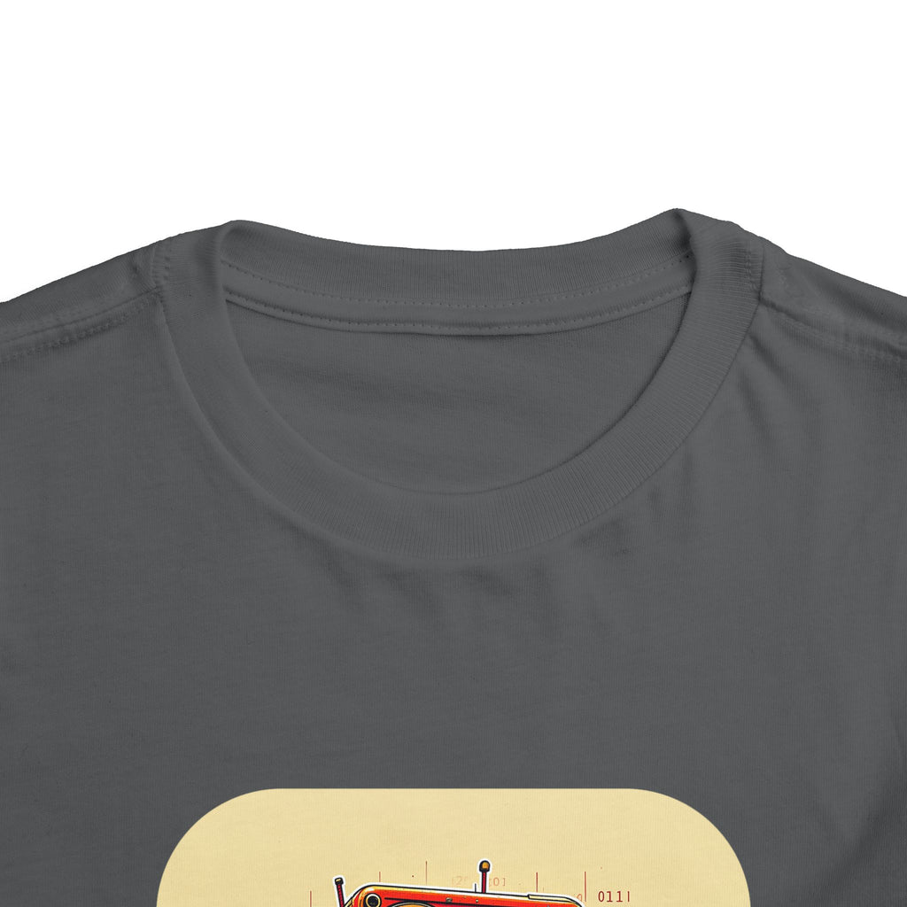 Retro Red Robot Toddler Tee — Cute Vintage Robot Graphic Shirt