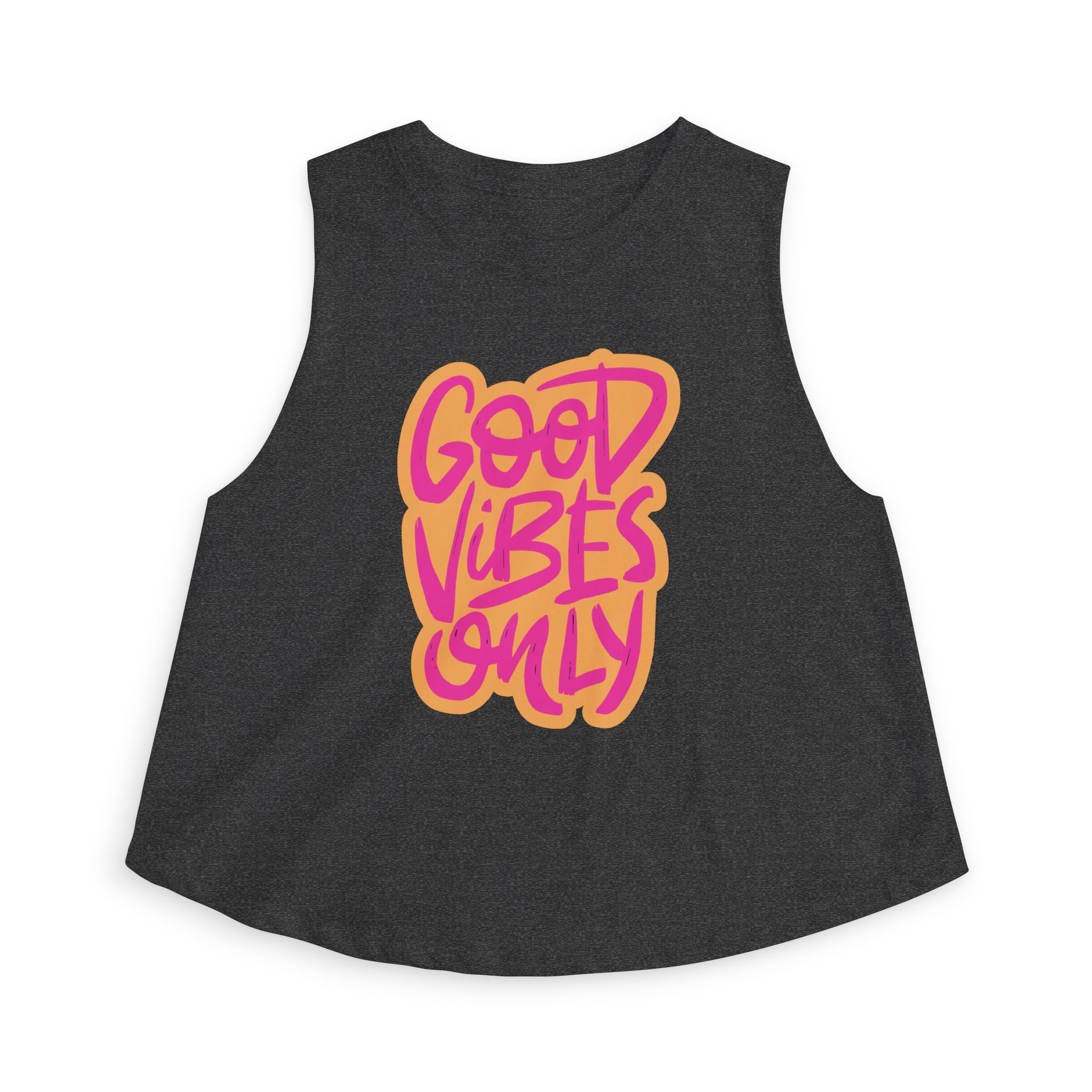 Good Vibes Only Crop Top - Women's Positive Graphic Tank