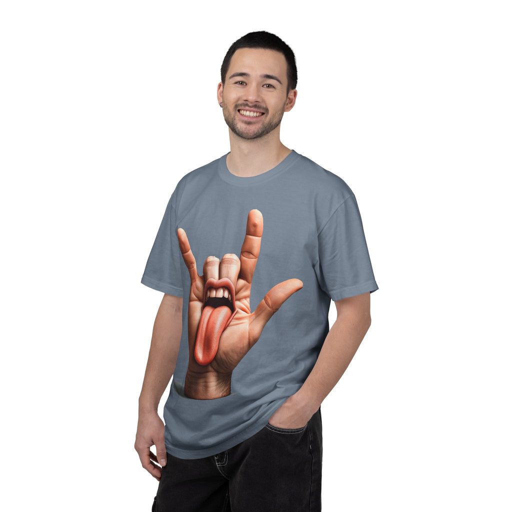 Graphic T-Shirt — Rock Hand Tongue Design