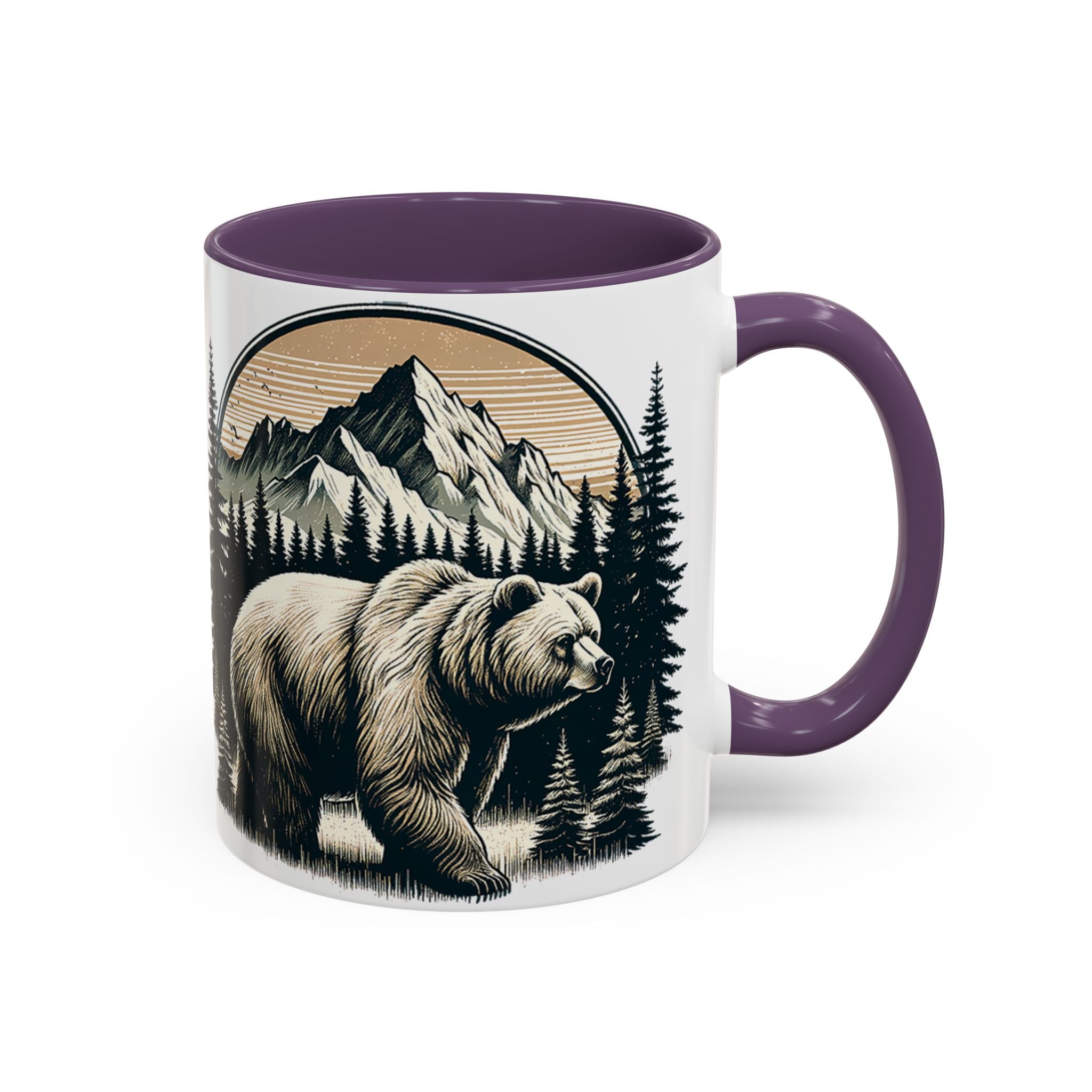 Bear Forest Coffee Mug — Mountain Wildlife Accent Mug (11/15oz)
