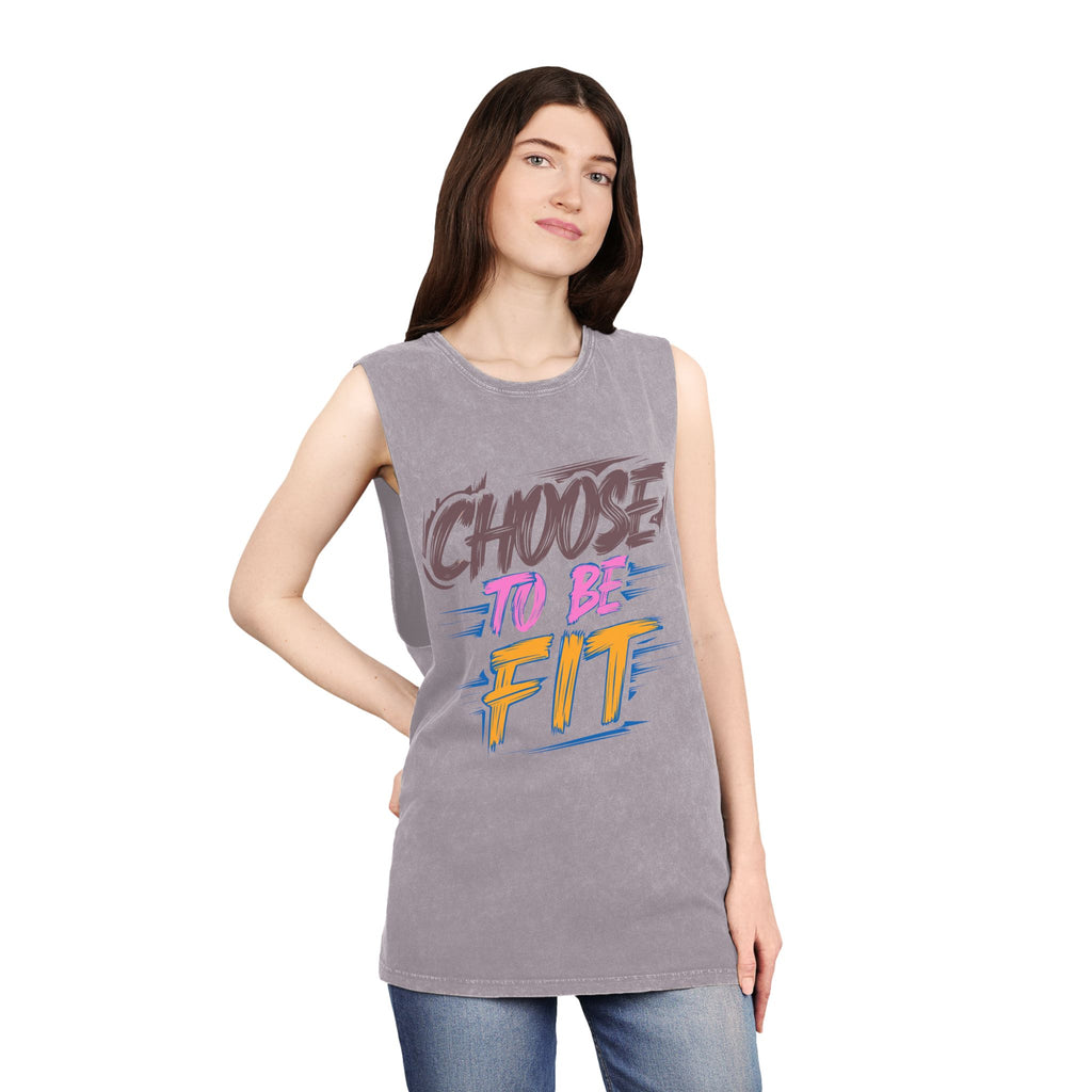 Stay On Shape Muscle Tank — Motivational Gym Quote Fitness Tank