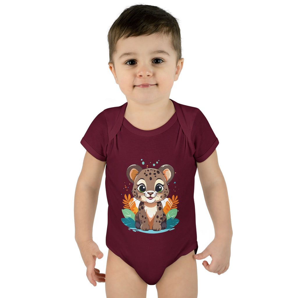 Cute Cheetah Baby Bodysuit — Adorable Infant Onesie with Safari Cat Design