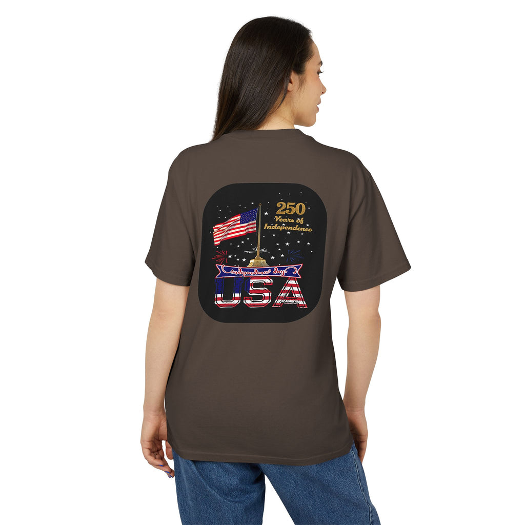 USA 250th Anniversary T-Shirt — Patriotic Flag Fourth of July Tee