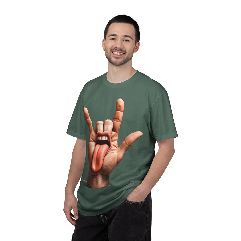 Graphic T-Shirt — Rock Hand Tongue Design