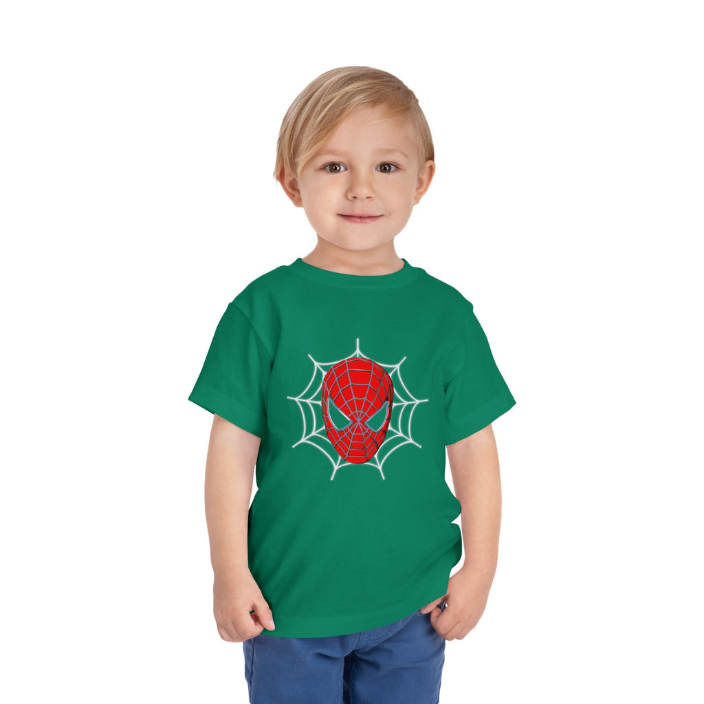 Spider Mask Toddler Tee — Cute Web Hero Graphic Shirt
