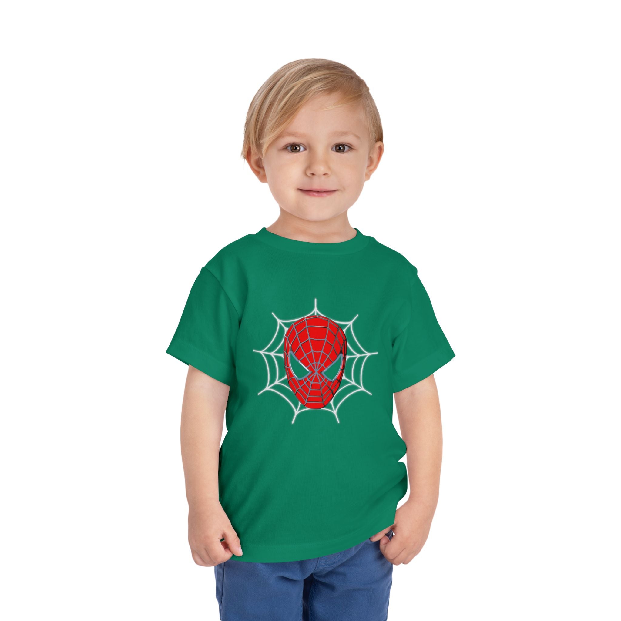 Spider Mask Toddler Tee — Cute Web Hero Graphic Shirt