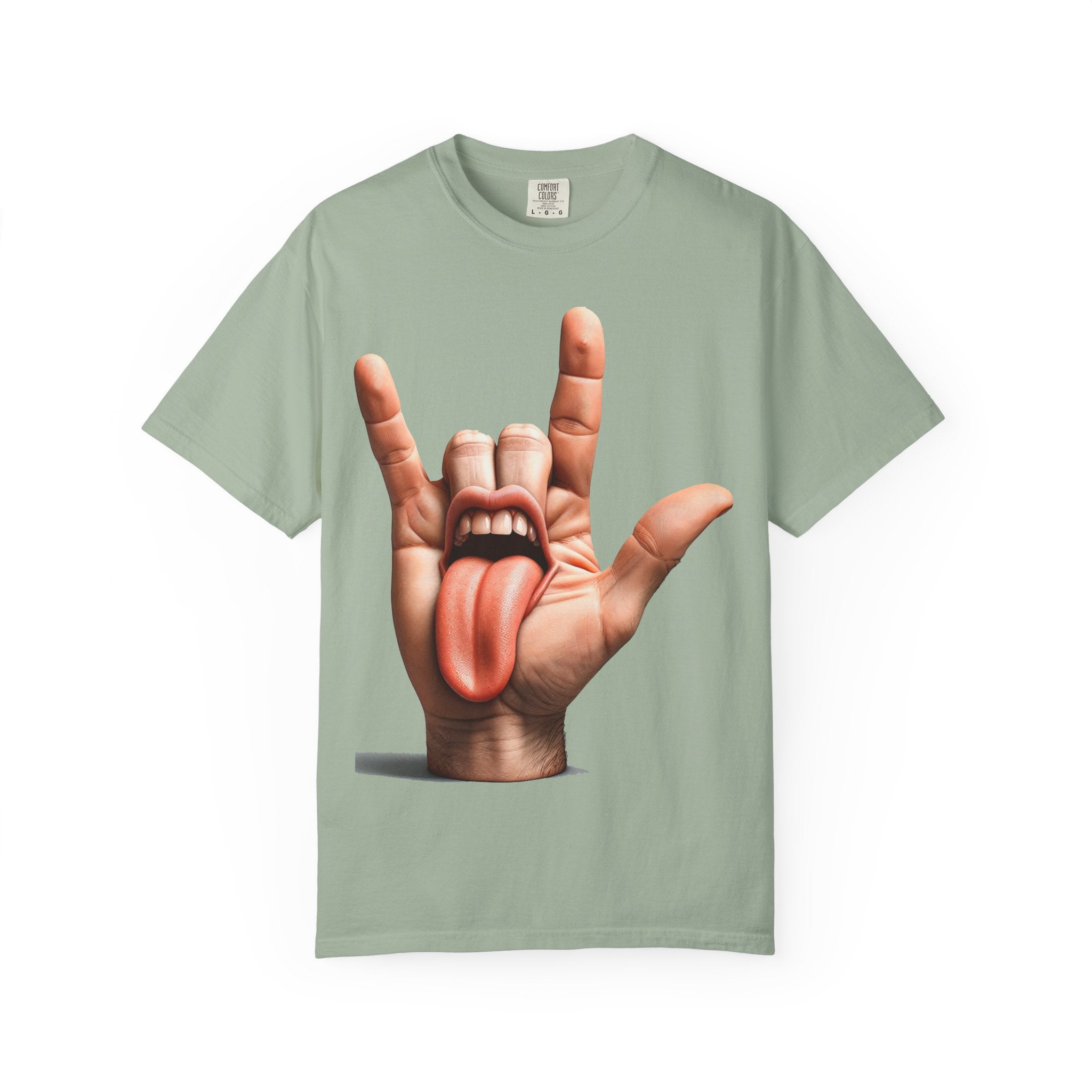 Graphic T-Shirt — Rock Hand Tongue Design