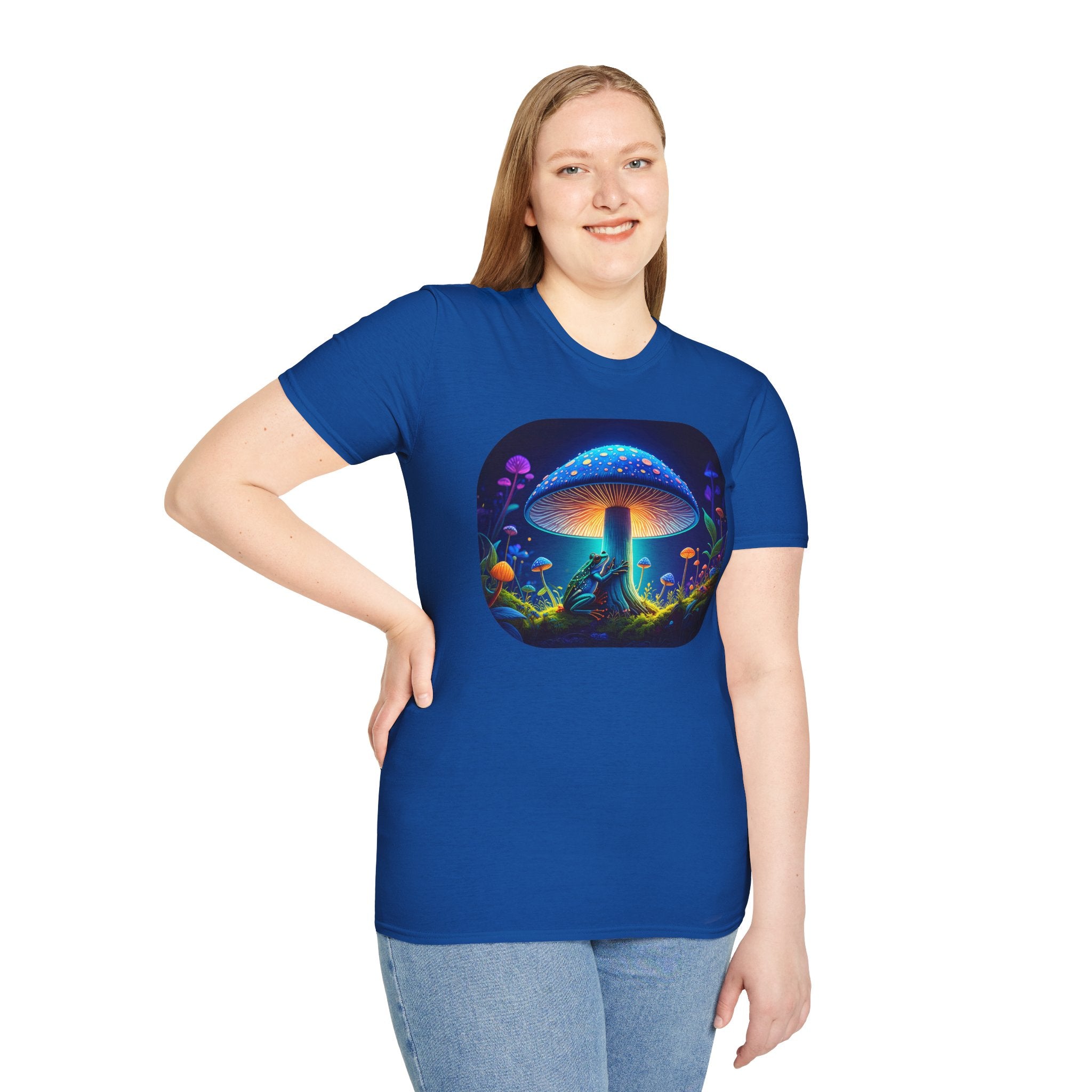 Psychedelic Mushroom Nightscape T-Shirt