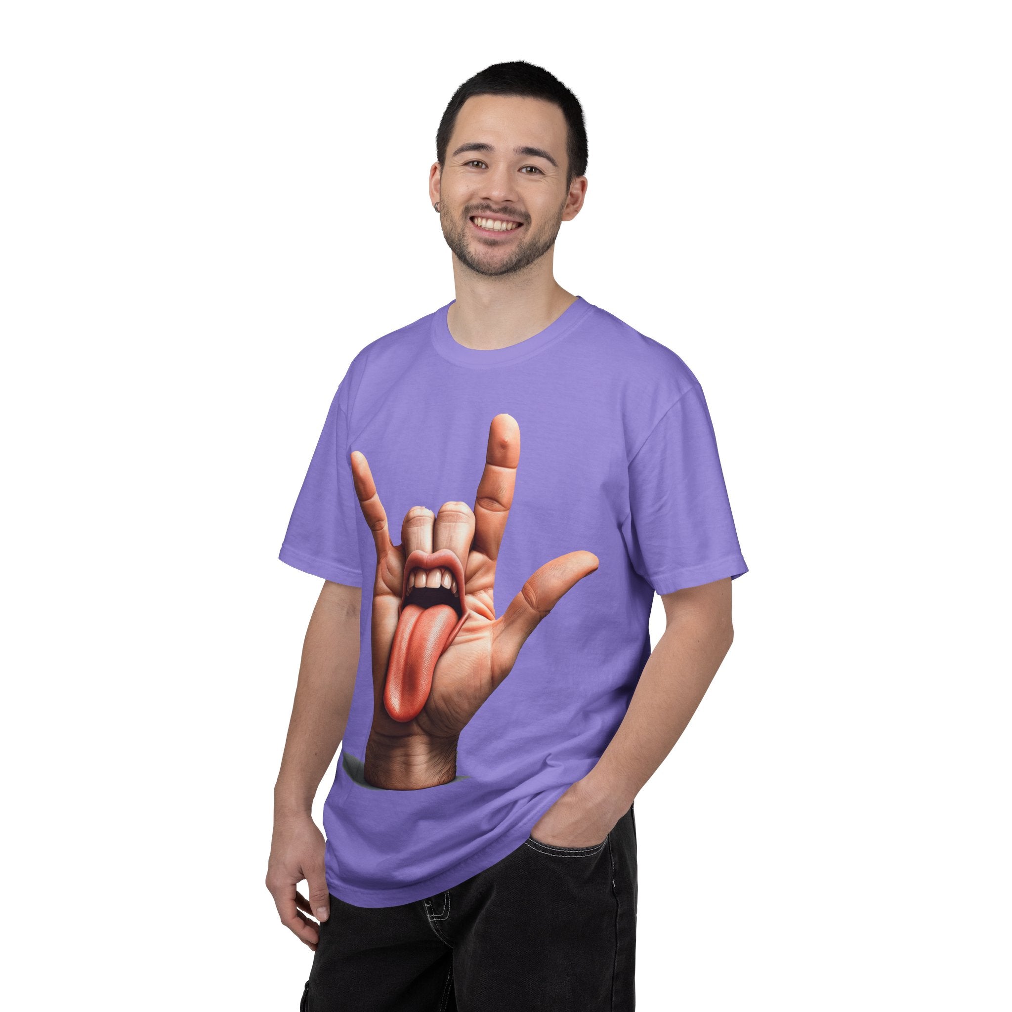 Graphic T-Shirt — Rock Hand Tongue Design