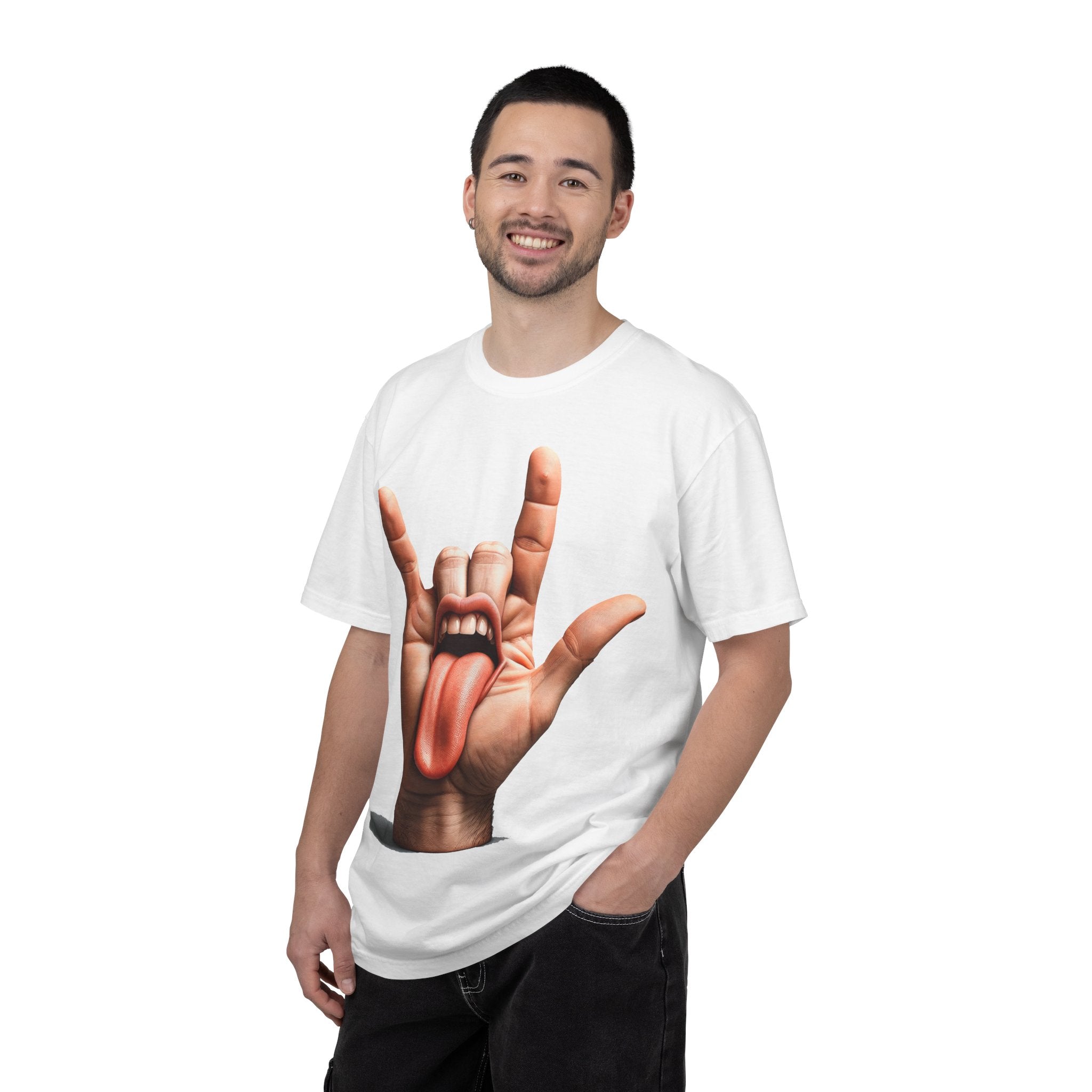 Graphic T-Shirt — Rock Hand Tongue Design