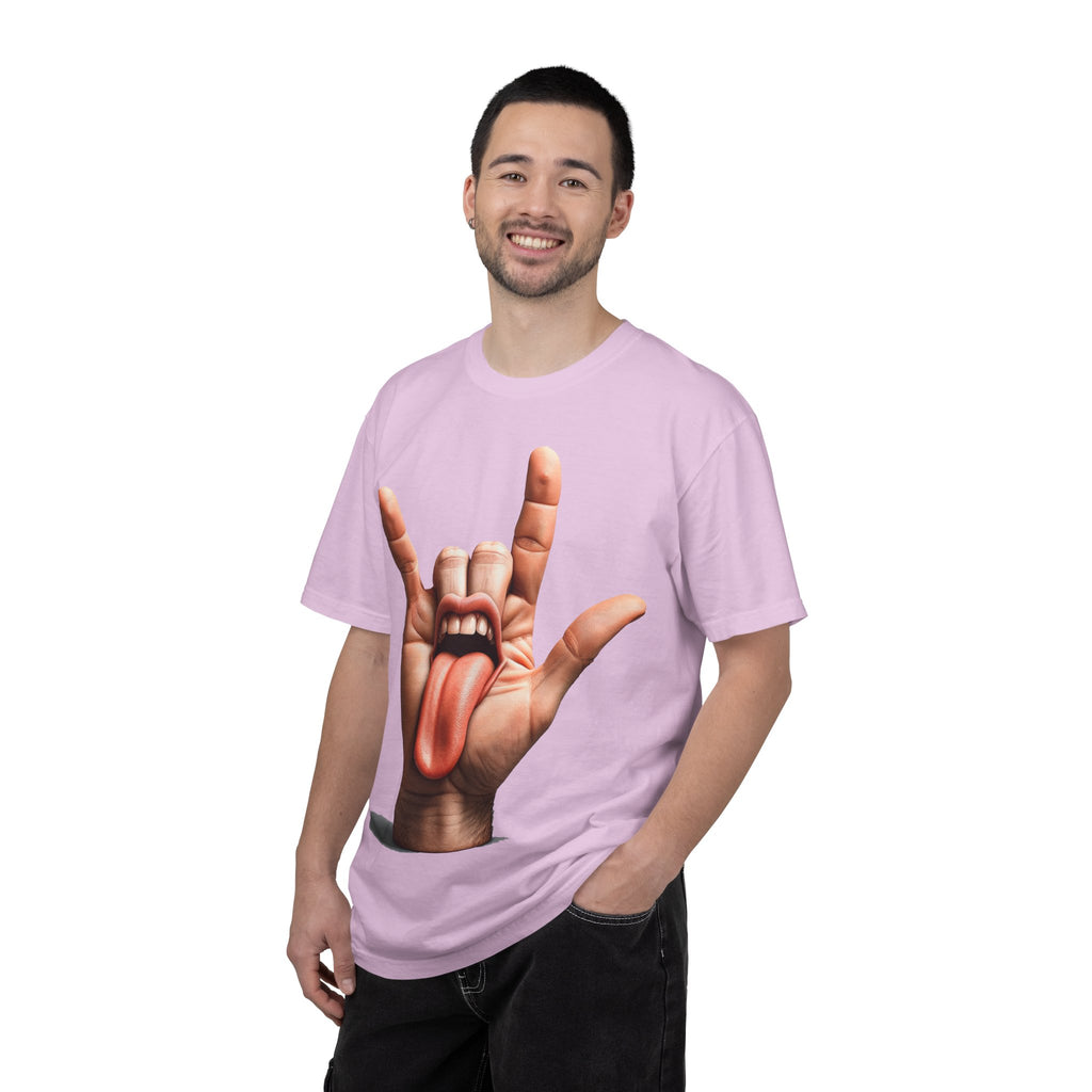 Graphic T-Shirt — Rock Hand Tongue Design