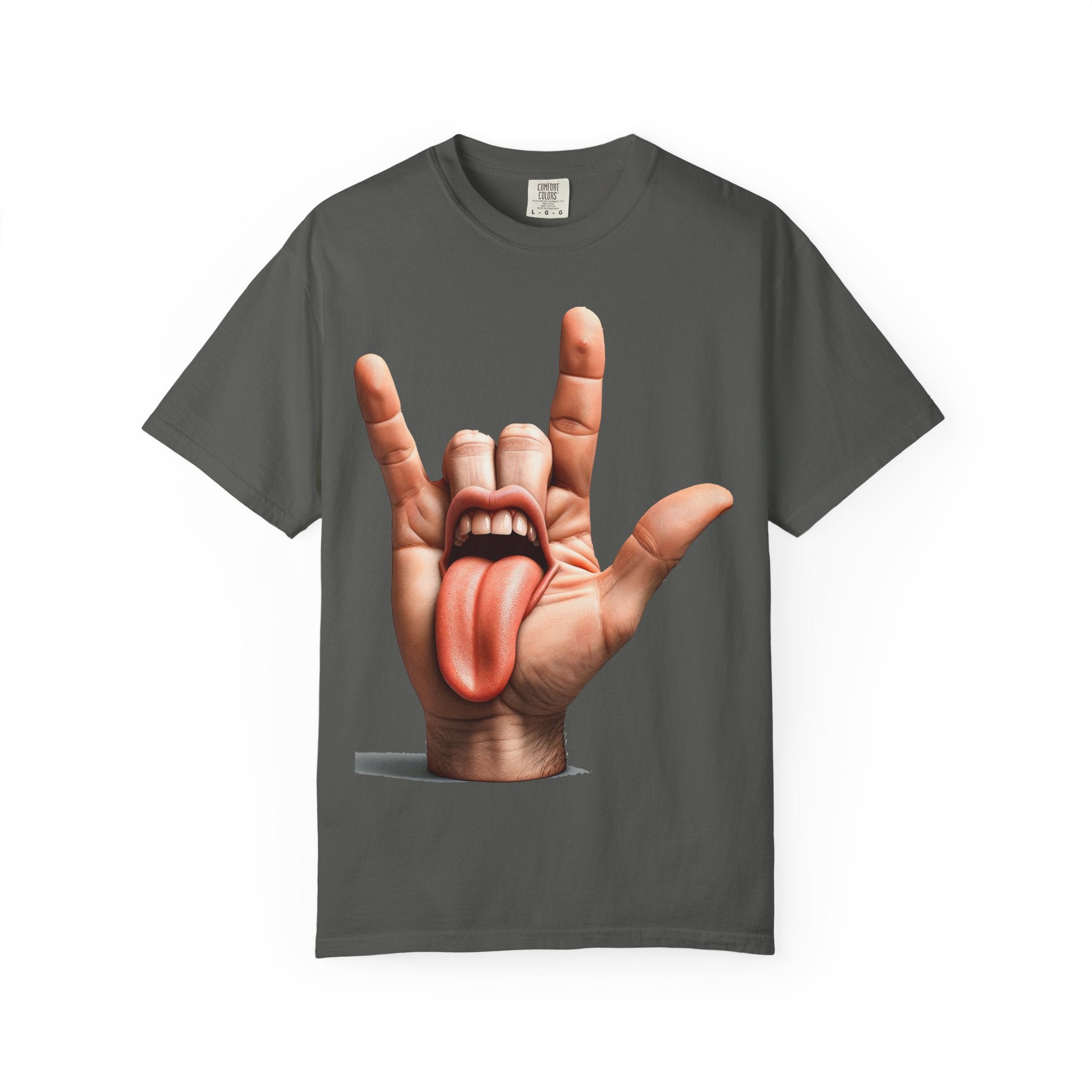 Graphic T-Shirt — Rock Hand Tongue Design