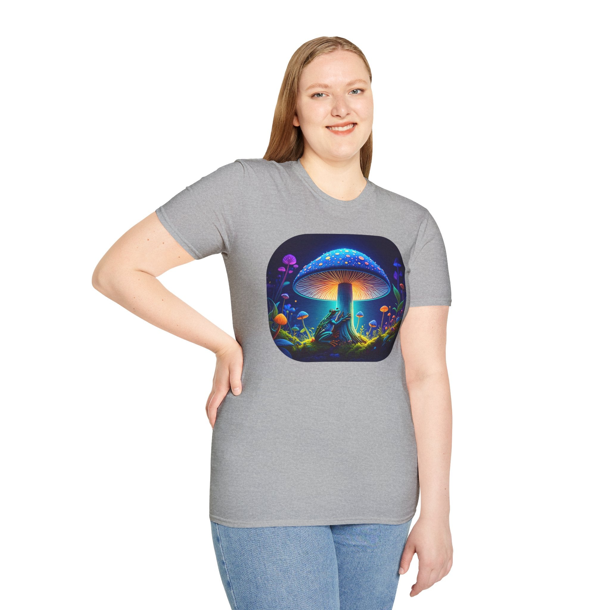 Psychedelic Mushroom Nightscape T-Shirt