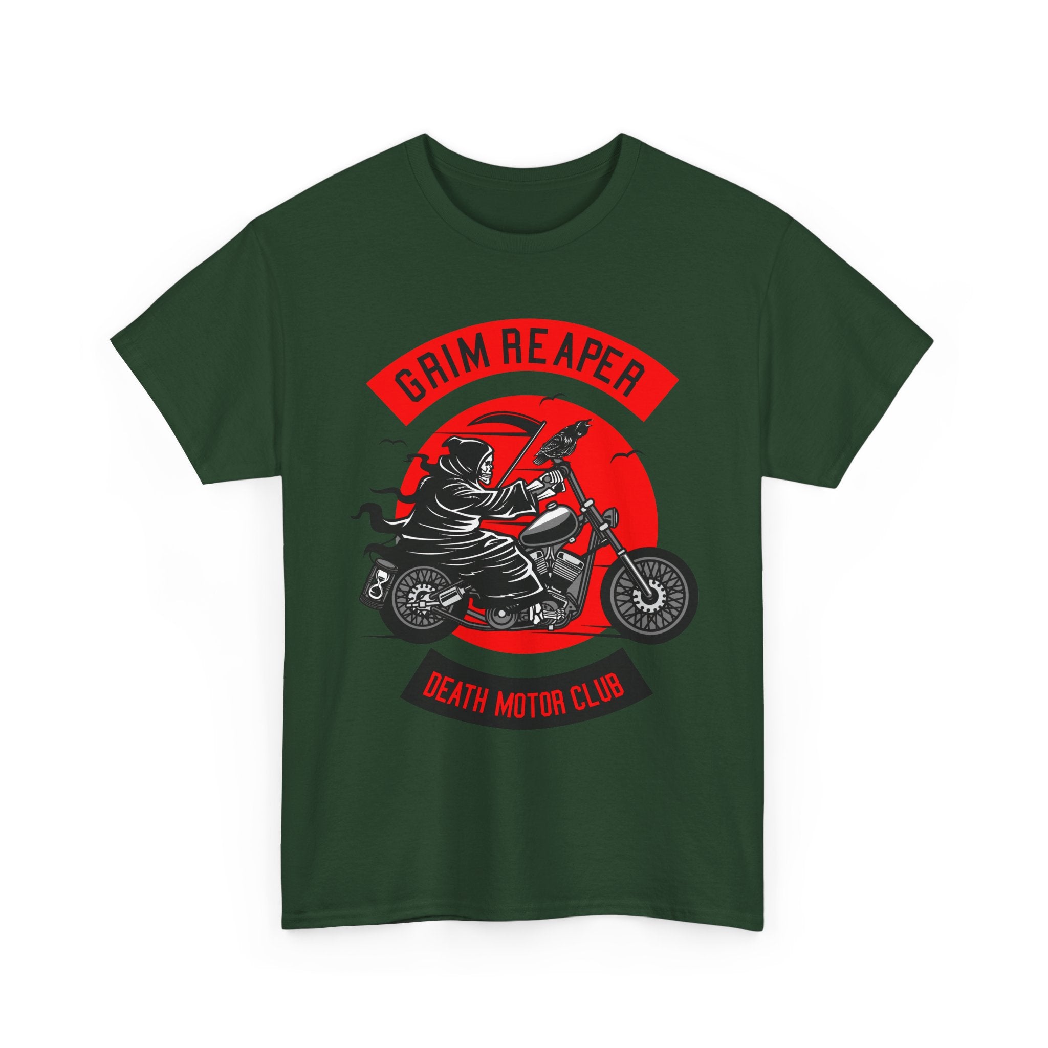 Grim Reaper Motor Club Tee — Biker Skull Motorcycle T‑Shirt