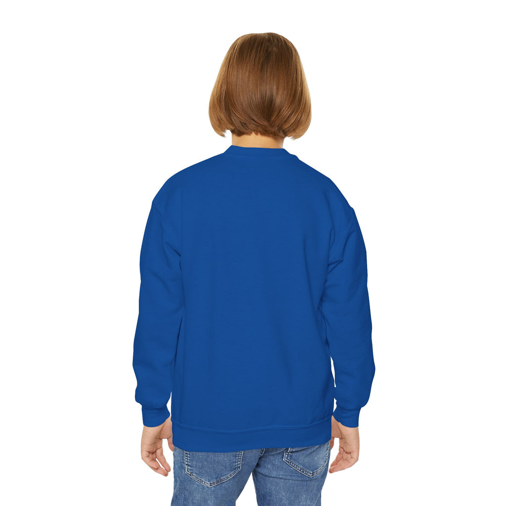 Youth Crewneck Sweatshirt — Neon Mushroom Fantasy Graphic