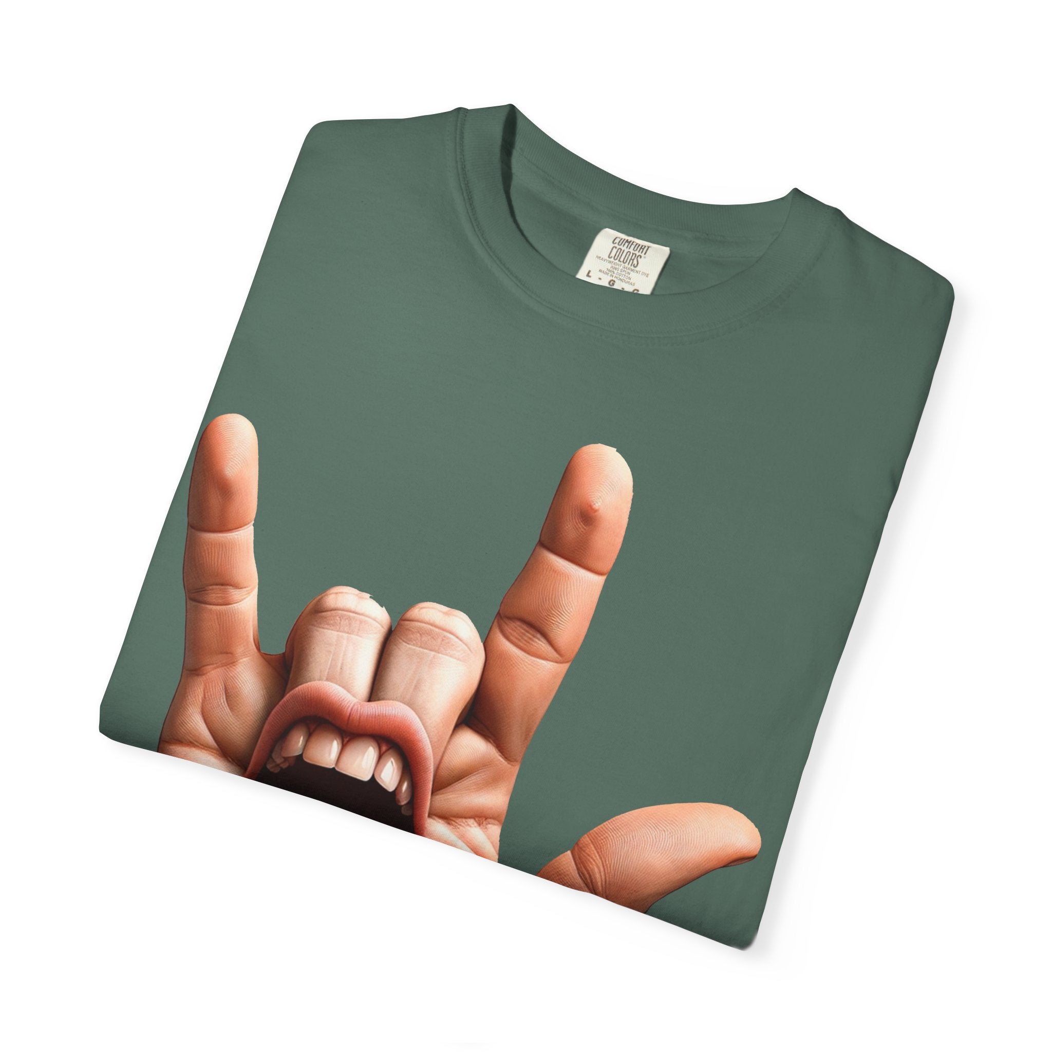 Graphic T-Shirt — Rock Hand Tongue Design