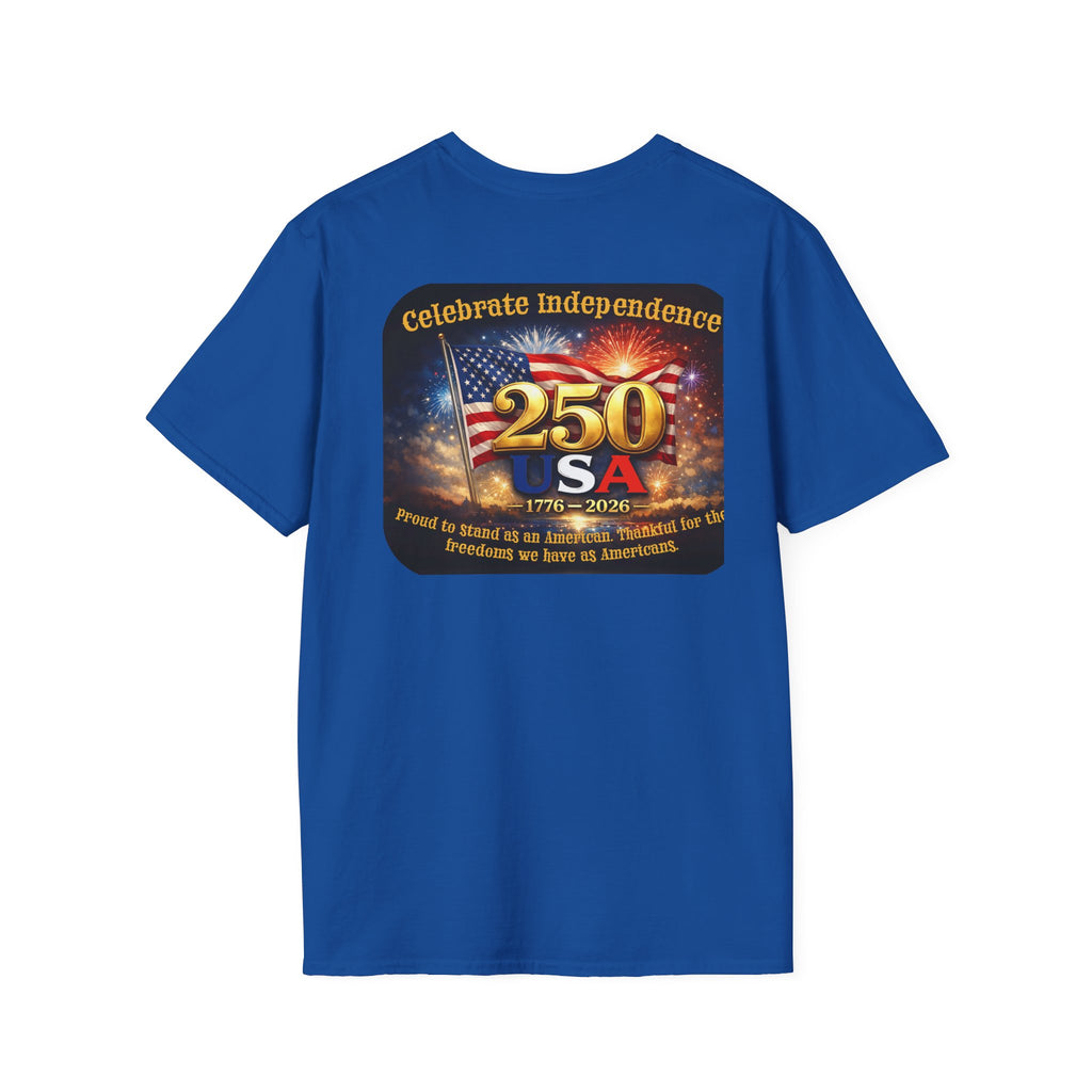 Independence 250 USA T-Shirt — Celebrate 1776–2026 Patriotic Fireworks Tee