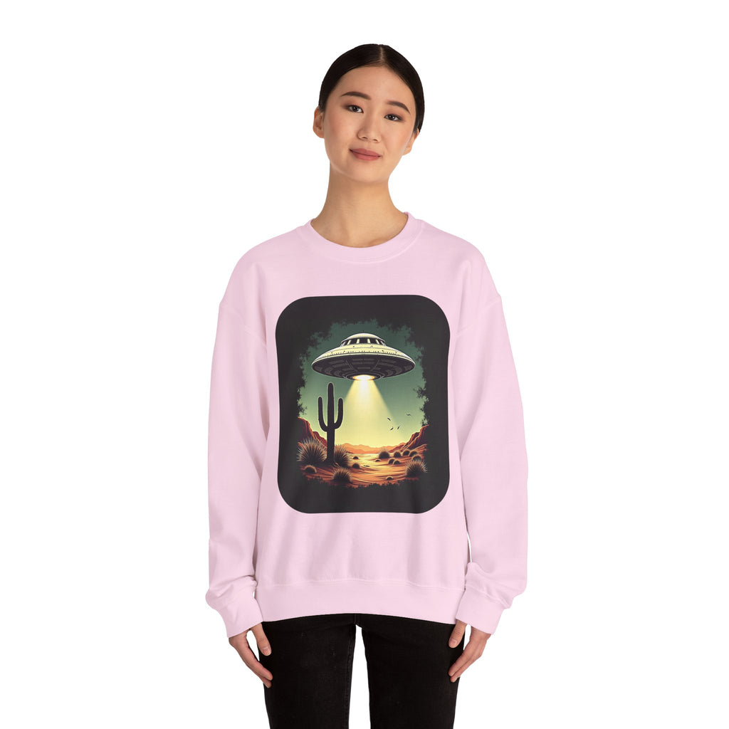 UFO Desert Abduction Crewneck Sweatshirt