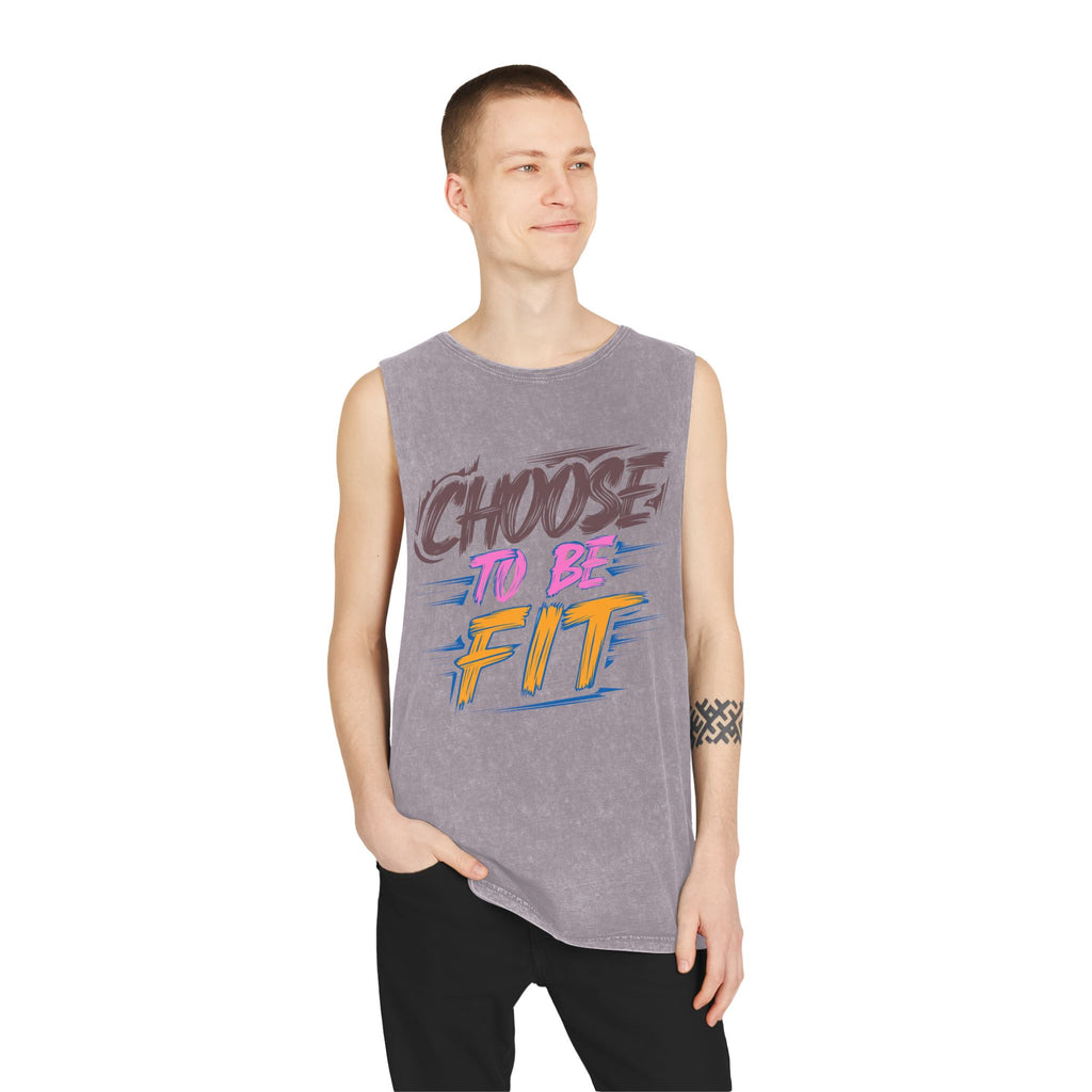 Stay On Shape Muscle Tank — Motivational Gym Quote Fitness Tank