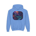 Youth Hoodie — Neon Cyber Jungle Graphic "CONSUMER"