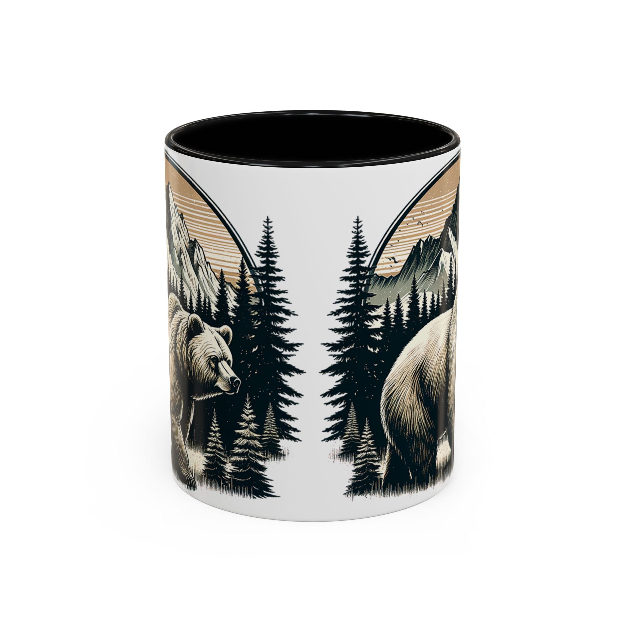 Bear Forest Coffee Mug — Mountain Wildlife Accent Mug (11/15oz)