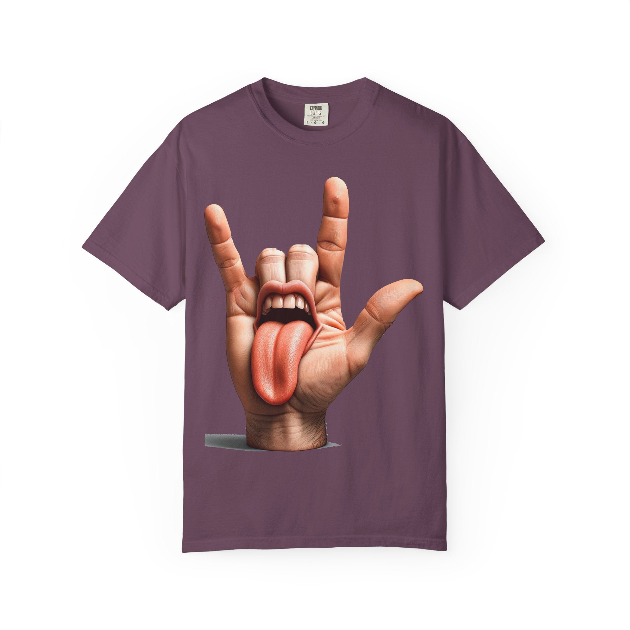 Graphic T-Shirt — Rock Hand Tongue Design