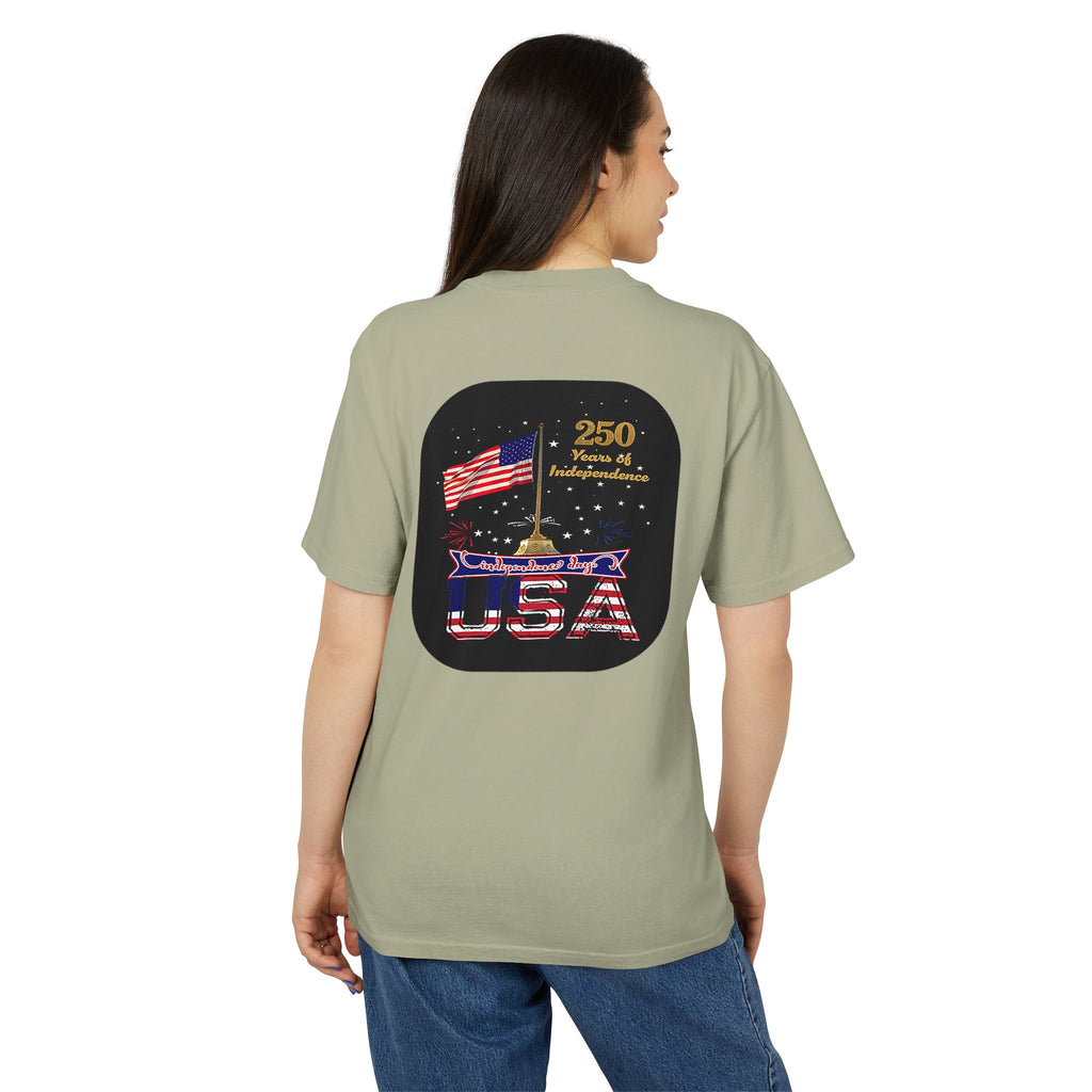 USA 250th Anniversary T-Shirt — Patriotic Flag Fourth of July Tee
